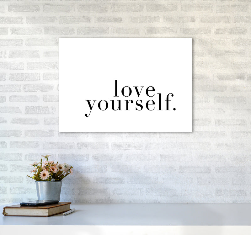 Love Yourself Type By Planeta444 A2 Black Frame