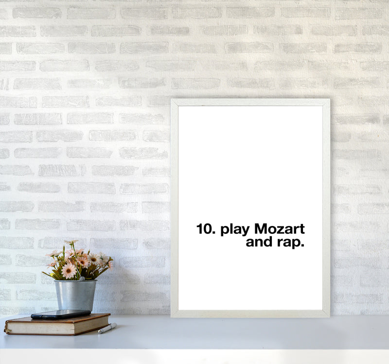 10th Commandment Play Mozart Quote Art Print By Planeta444 A2 Oak Frame