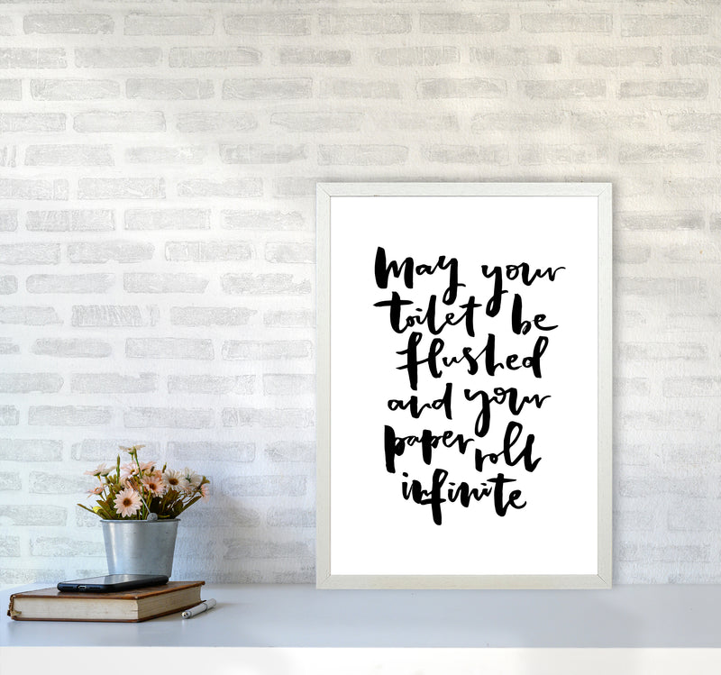 May Your Toilet Be Flushed Bathroom Art Print By Planeta444 A2 Oak Frame