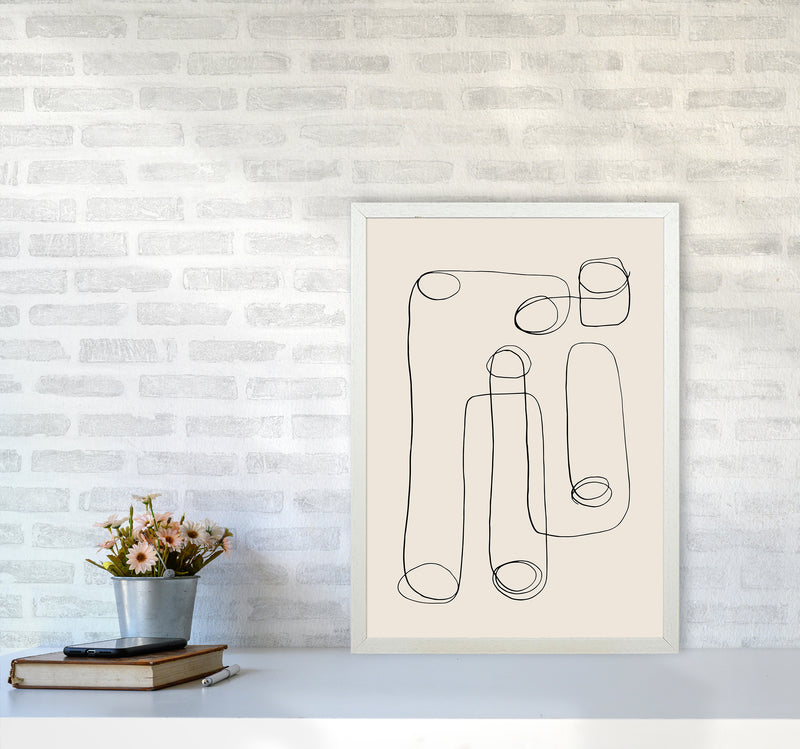 Abstract Line Doodles By Planeta444 A2 Oak Frame