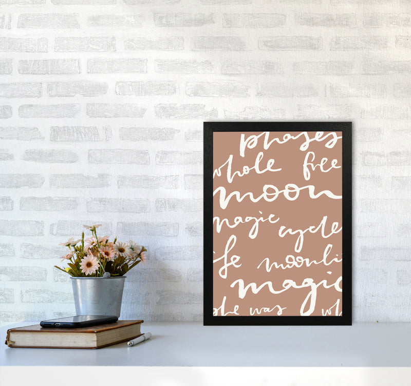 Moon Words Big Lettering By Planeta444 A3 White Frame