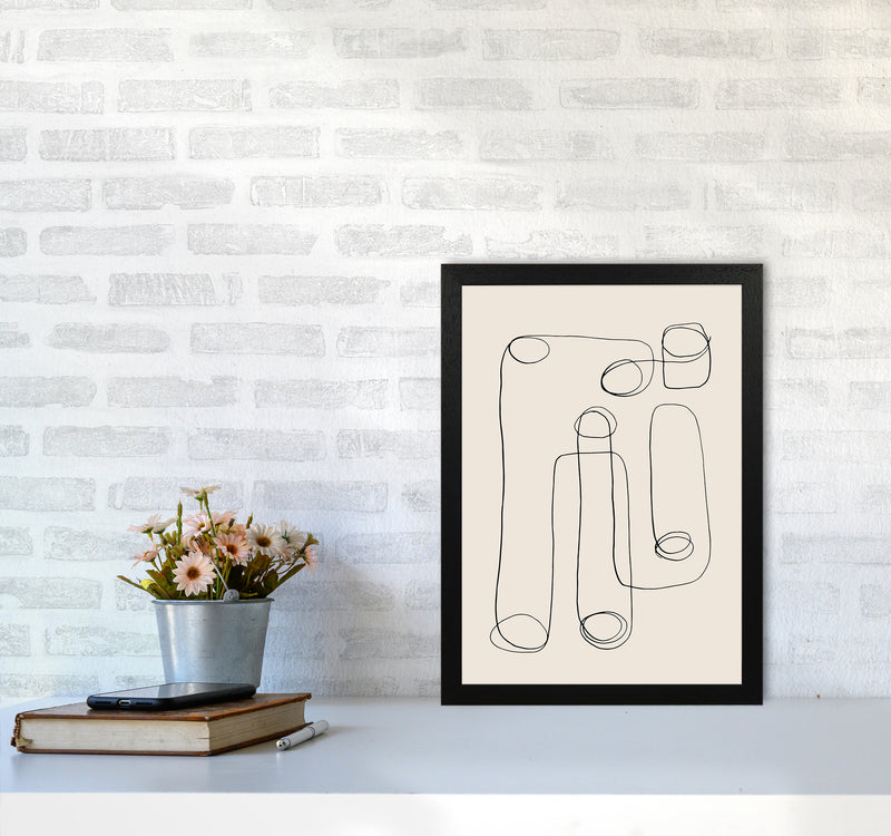 Abstract Line Doodles By Planeta444 A3 White Frame