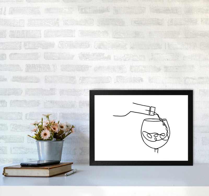 Pouring Wine By Planeta444 A3 White Frame