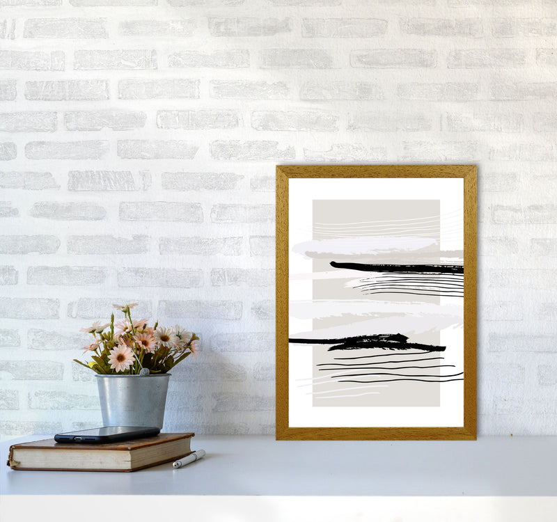 Abstracts Pennellate Linee Grey White Black By Planeta444 A3 Print Only