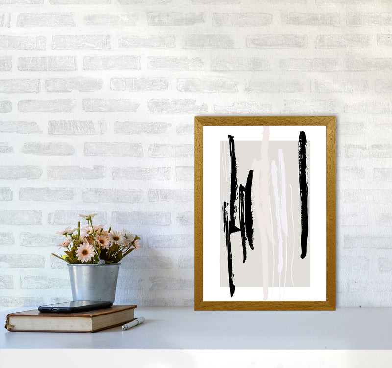 Abstracts Pennellate Linee Grey White Black3 By Planeta444 A3 Print Only