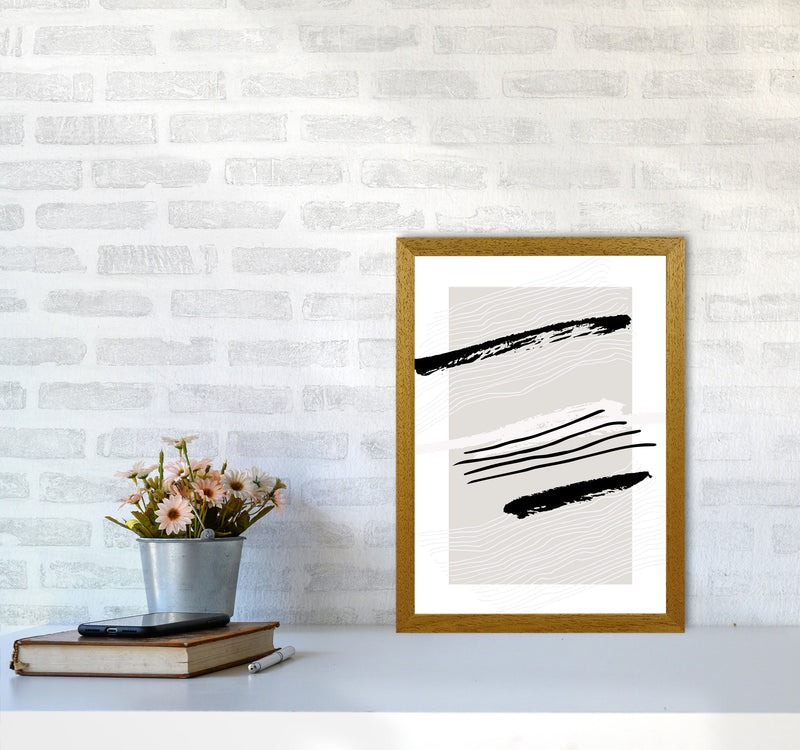 Abstracts Pennellate Linee Grey White Black2 By Planeta444 A3 Print Only
