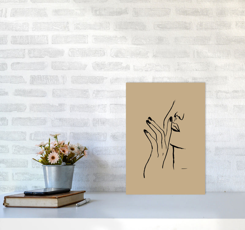 Face Hands Sketch2 By Planeta444 A3 Black Frame