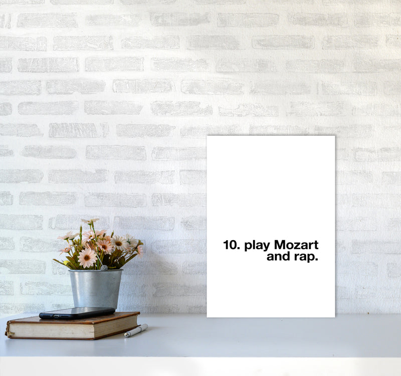 10th Commandment Play Mozart Quote Art Print By Planeta444 A3 Black Frame