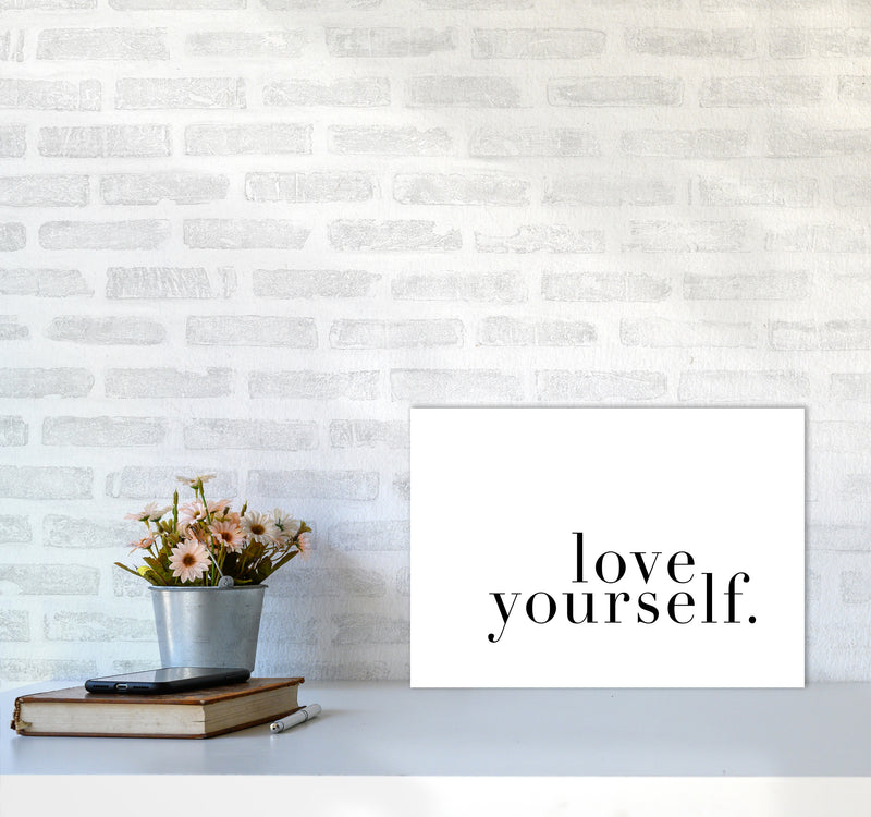 Love Yourself Type By Planeta444 A3 Black Frame