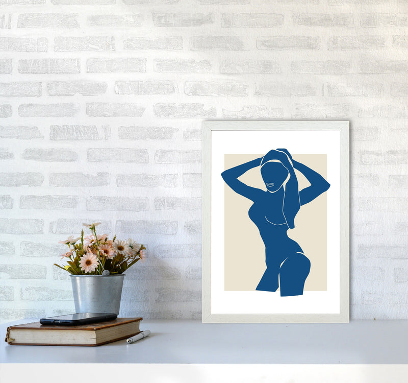 Matisse Hands To Head Blue By Planeta444 A3 Oak Frame