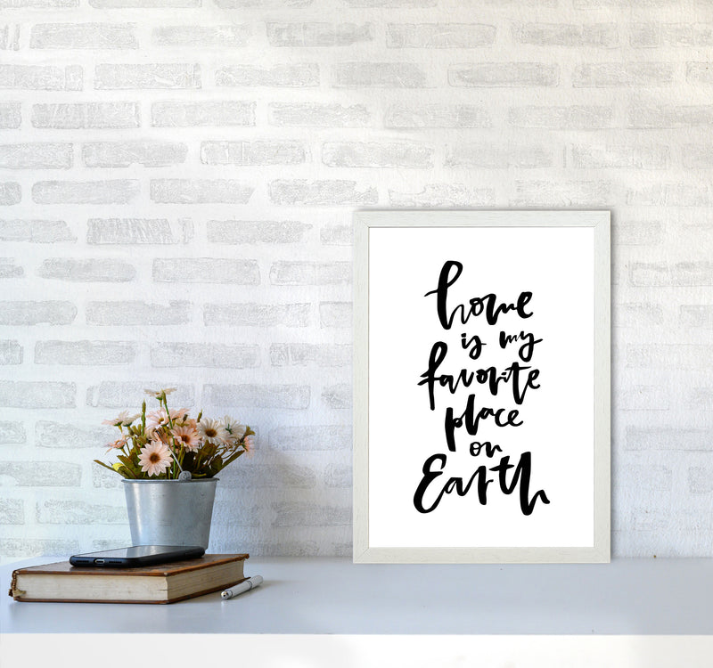 Home Is My Favorite Place By Planeta444 A3 Oak Frame
