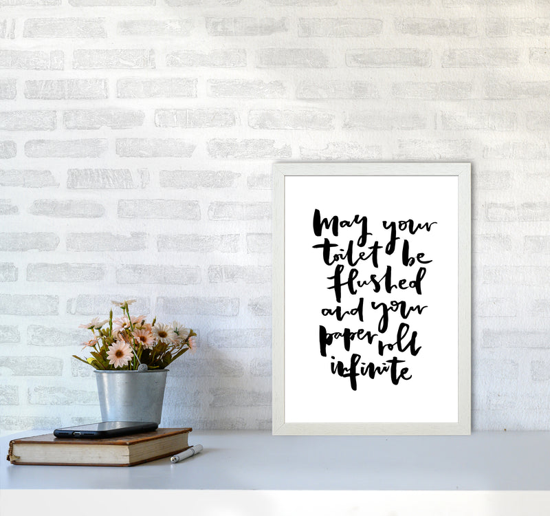 May Your Toilet Be Flushed Bathroom Art Print By Planeta444 A3 Oak Frame