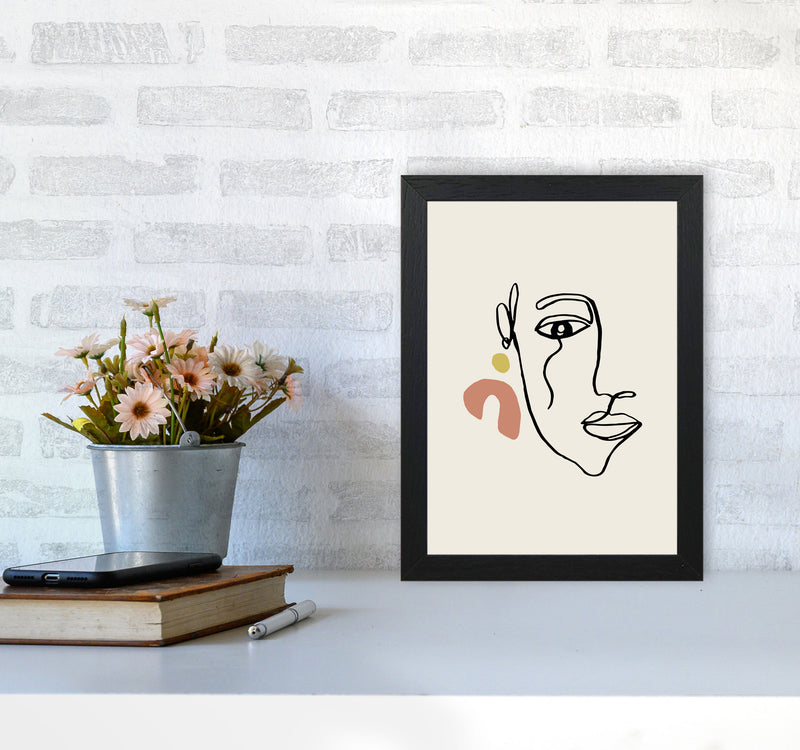 Boho Face With Earrings Sketch2 By Planeta444 A4 White Frame