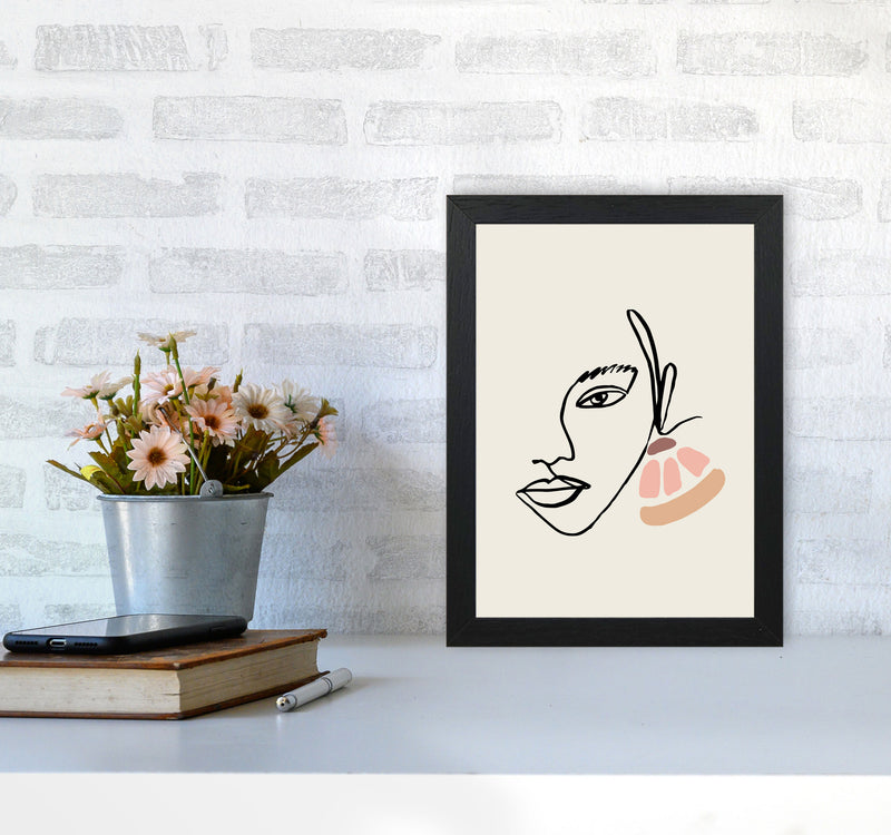 Boho Face With Earrings Sketch1 By Planeta444 A4 White Frame