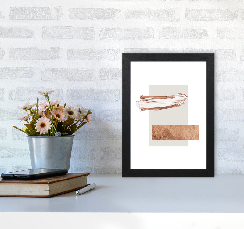 Paint Strokes Cavern Clay Copper1 By Planeta444 A4 White Frame