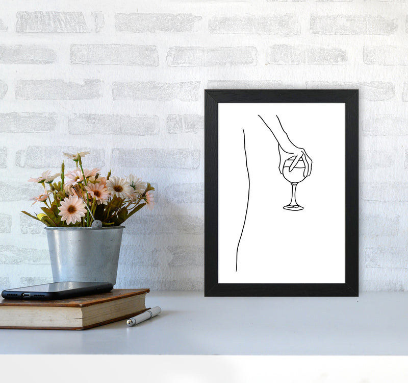 Hand Holding Wine Glass By Planeta444 A4 White Frame