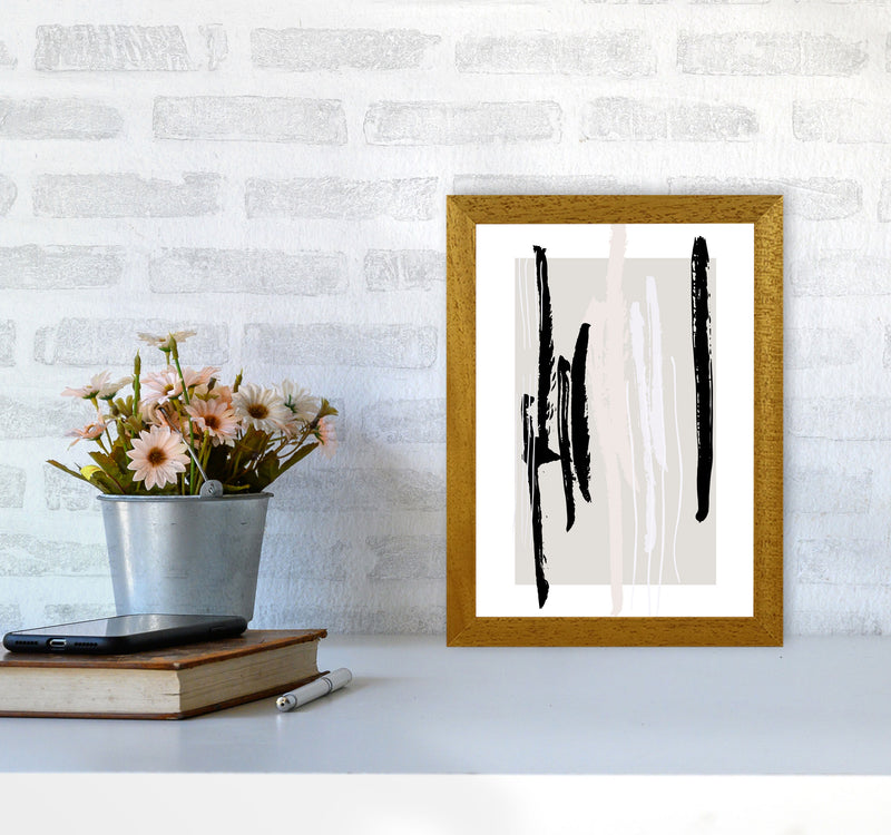 Abstracts Pennellate Linee Grey White Black3 By Planeta444 A4 Print Only