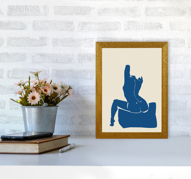 Matisse Sitting On Bed Arms High Blue By Planeta444 A4 Print Only