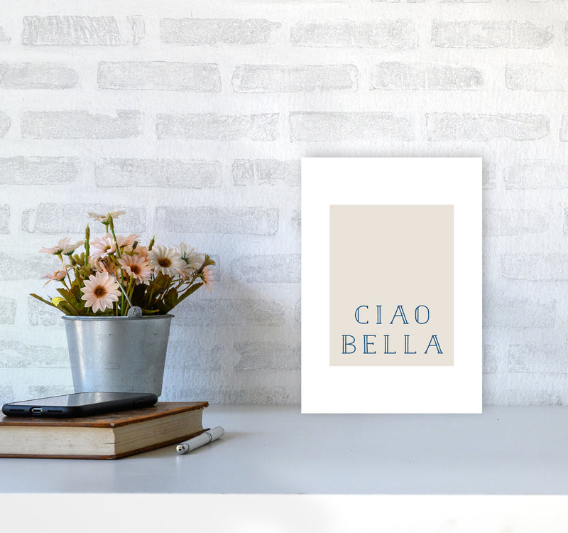 Ciao Bella Blue By Planeta444 A4 Black Frame