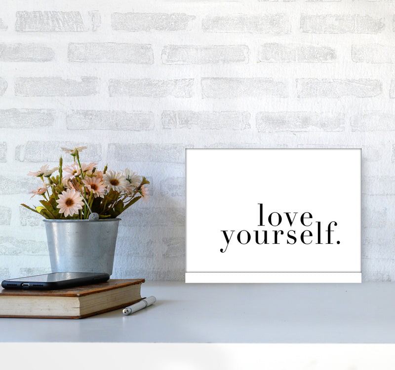 Love Yourself Type By Planeta444 A4 Black Frame