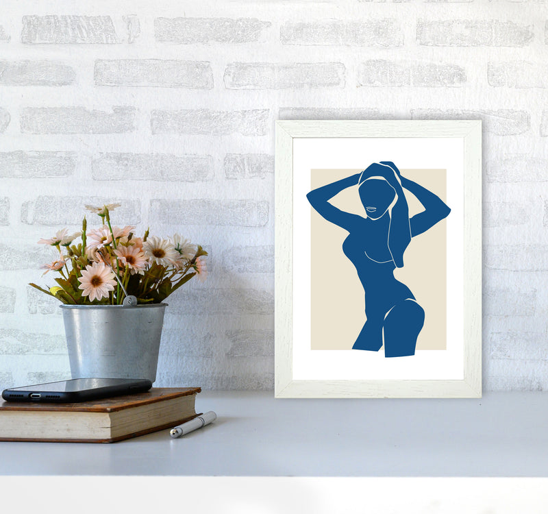 Matisse Hands To Head Blue By Planeta444 A4 Oak Frame