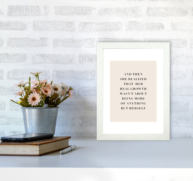 And Then She Realized Type By Planeta444 A4 Oak Frame