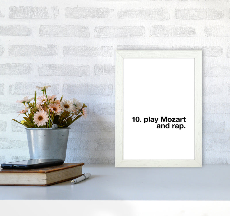 10th Commandment Play Mozart Quote Art Print By Planeta444 A4 Oak Frame