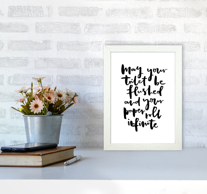 May Your Toilet Be Flushed Bathroom Art Print By Planeta444 A4 Oak Frame