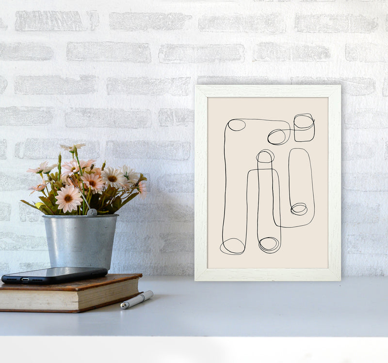Abstract Line Doodles By Planeta444 A4 Oak Frame