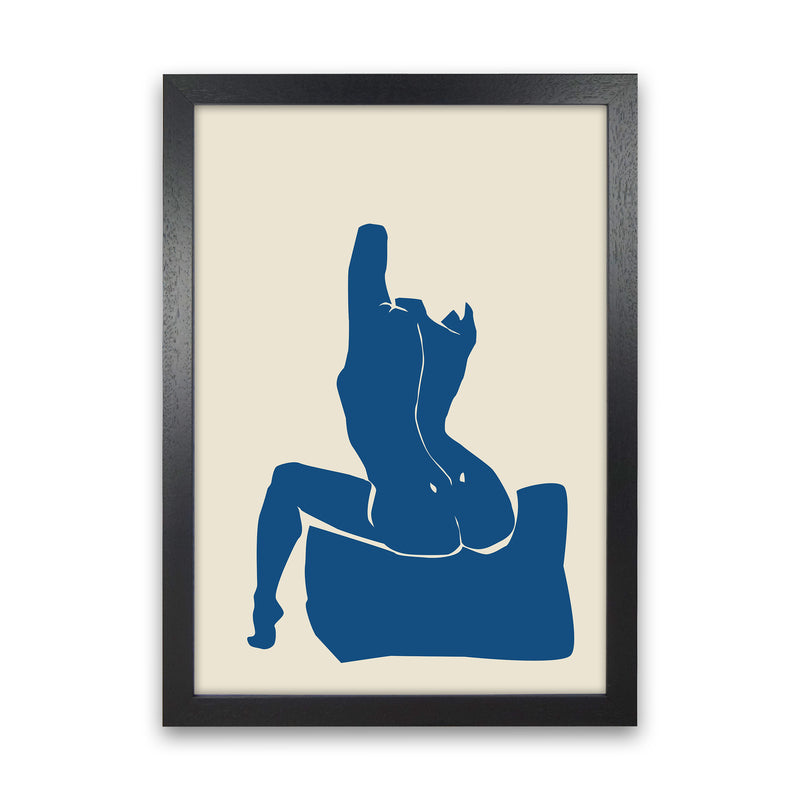 Matisse Sitting On Bed Arms High Blue By Planeta444 Black Grain