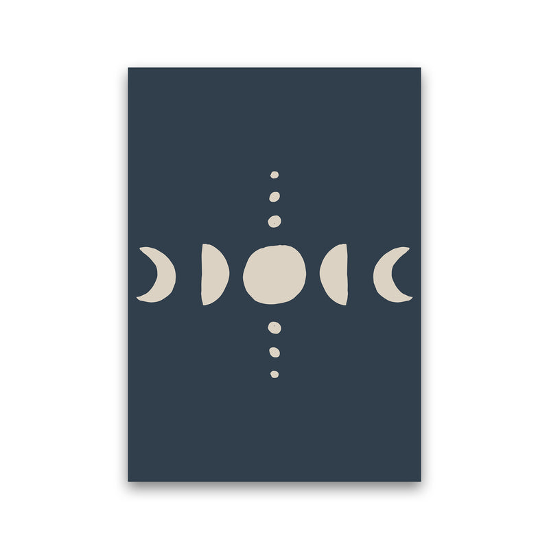 Moon Phases Beige Navy By Planeta444 Print Only