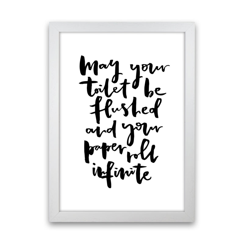 May Your Toilet Be Flushed Bathroom Art Print By Planeta444 White Grain