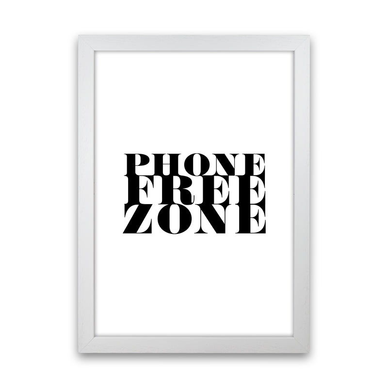 Phone Free Zone By Planeta444 White Grain