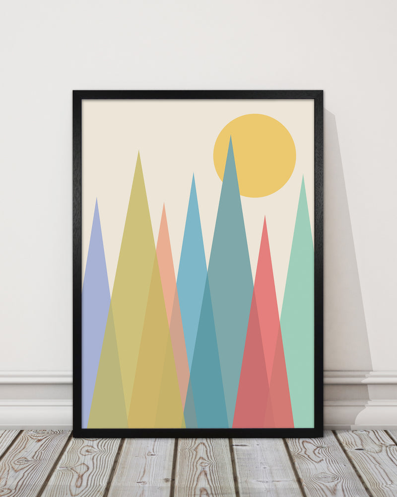 Day and Night Nursery Mid Century Modern Art Prints Day A