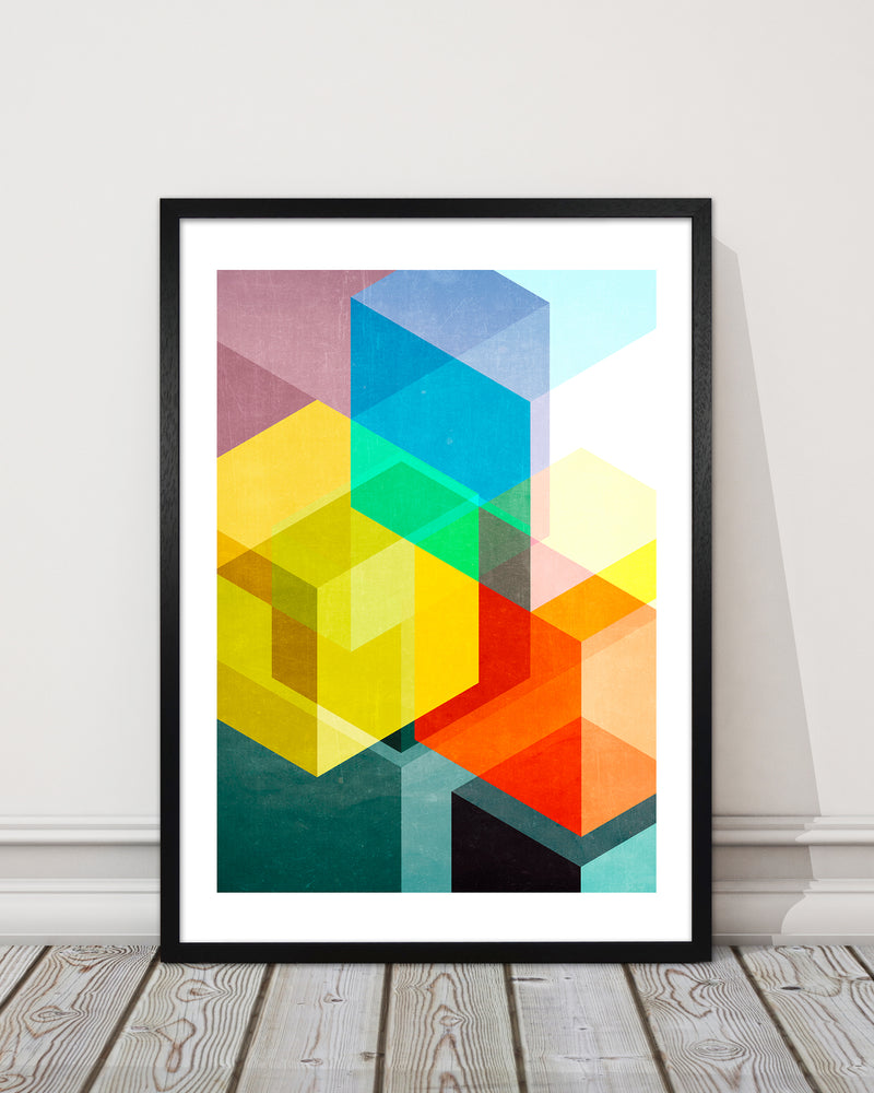 Bright Colourful Abstract Print A