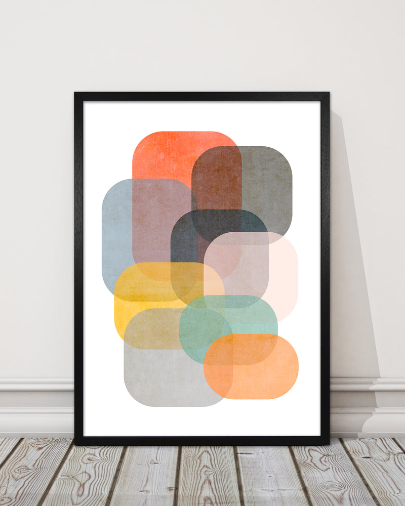 Colourful Abstract Shapes Wall Art A