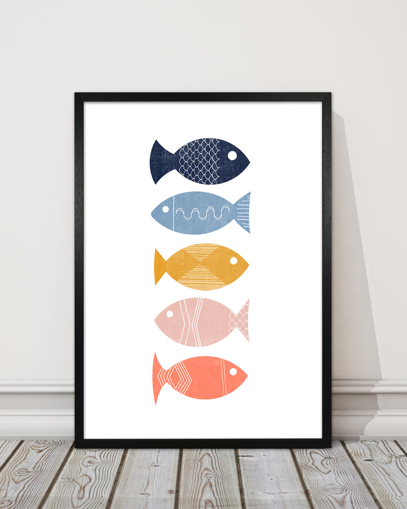 Scandinavian Geometric Print Fish A