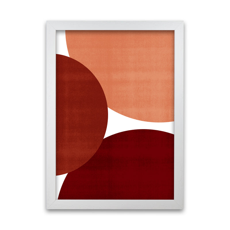 Abstract Art Reds Original  A1 White Grain Frame