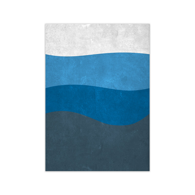 Abstract Blue Seascape Grunge  A1 Print Only