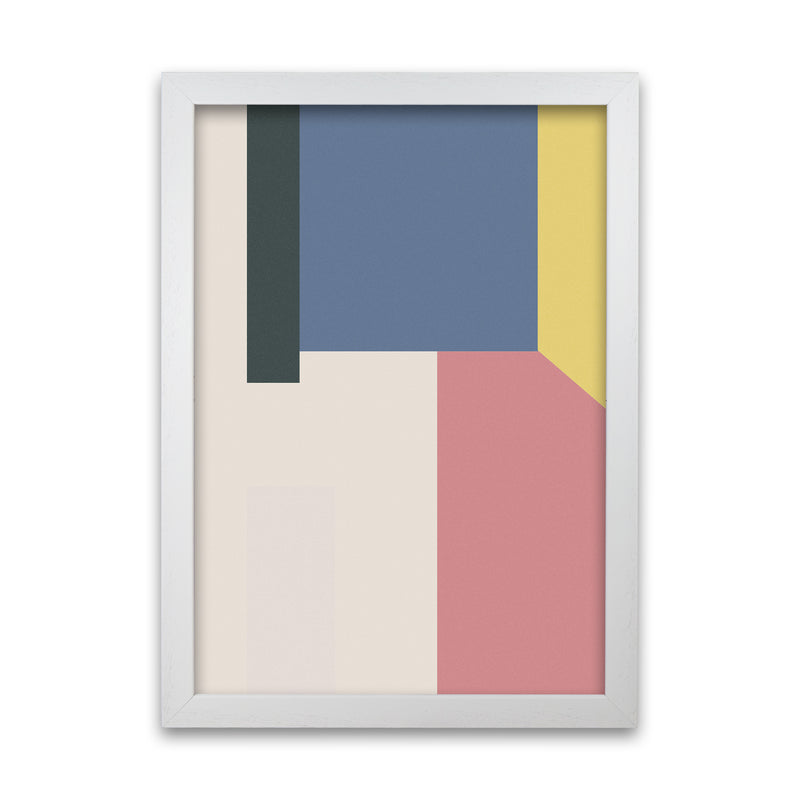 Abstract Multicolour Original   A1 White Grain Frame
