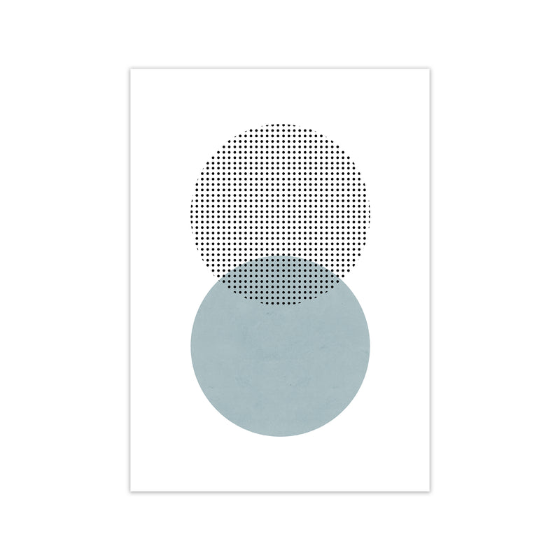 Blue and Black Abstract Circles A1 Print Only