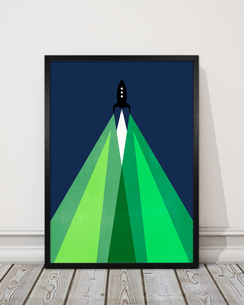 Green and Blue Kids Rocket