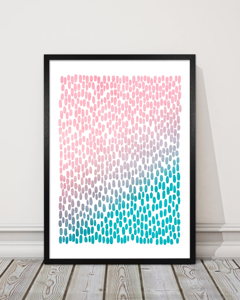 Pink and Blue Abstract Dots