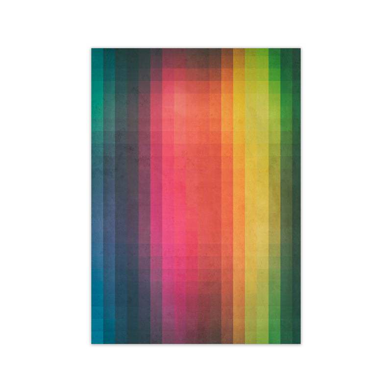 Rainbow Pixel Art Original  A1 Print Only