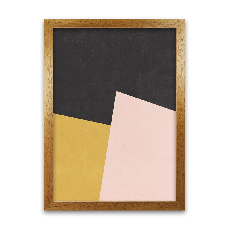 Yellow Pink and Black Abstract