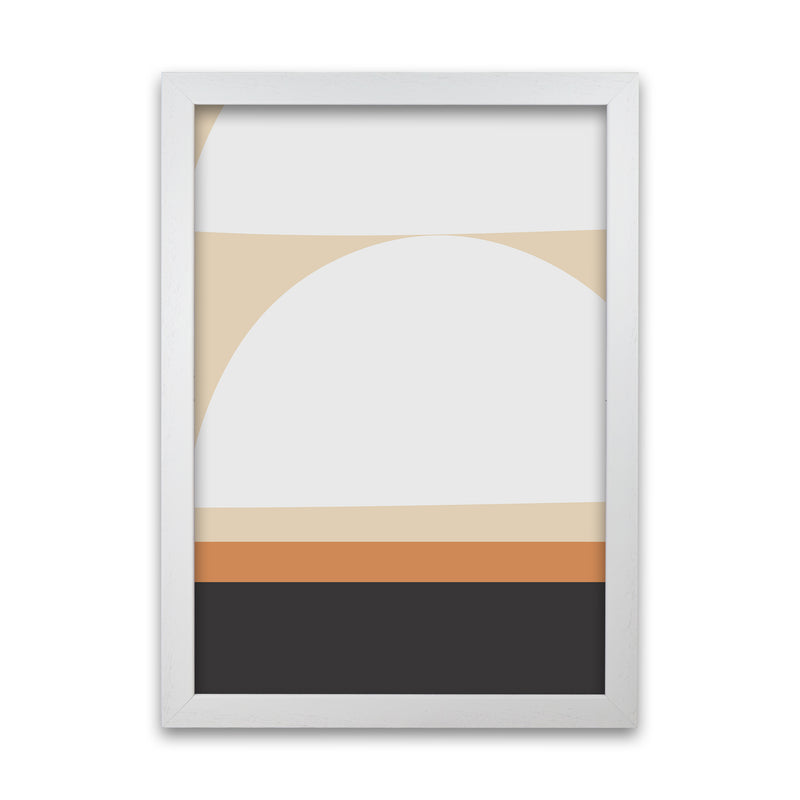 White Abstract Shapes Original  A1 White Grain Frame
