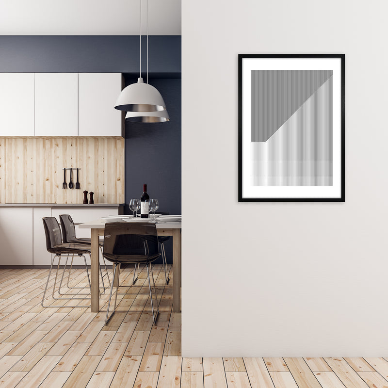 Simple Black and White Bauhaus A1 White Frame