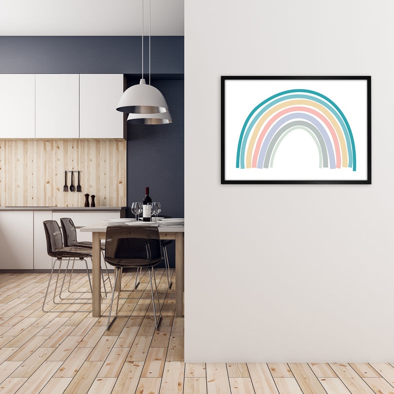 Multicolour Rainbow Art Original A1 White Frame