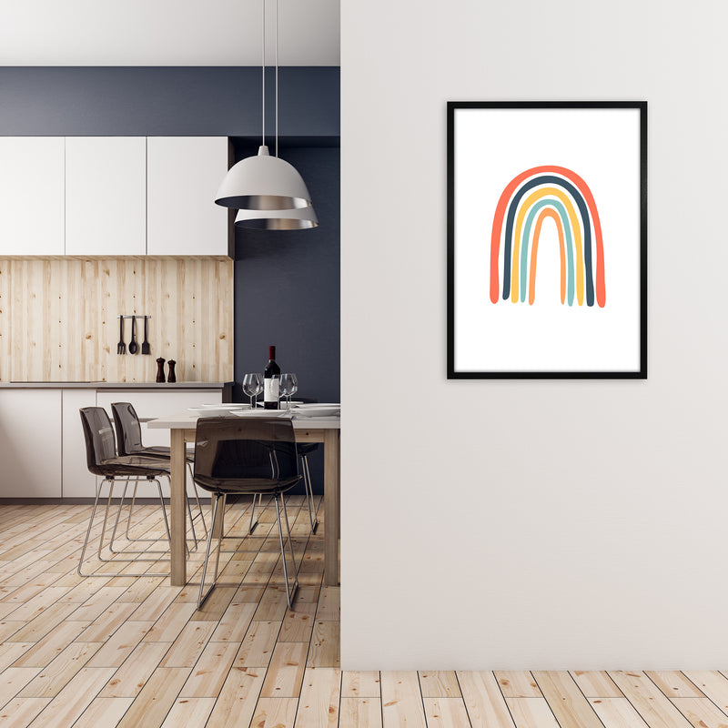 Rainbow on White Original A1 White Frame