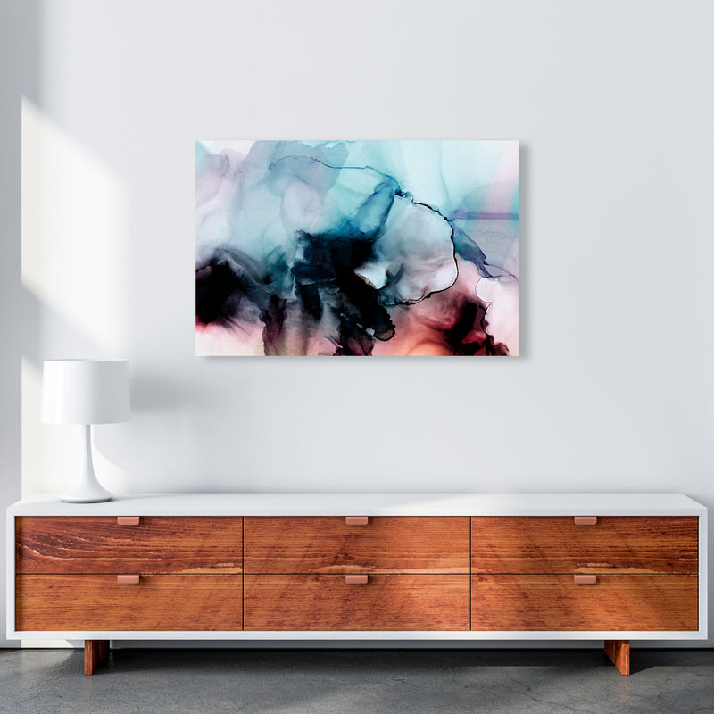 Abstract Watercolor Blue Pink Original A1 Canvas